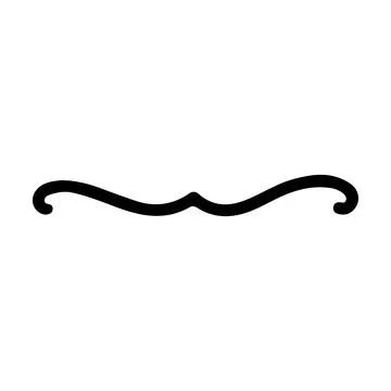 Decorative curled border divider vector illustration with ornamental flouri.. Stock Illustration