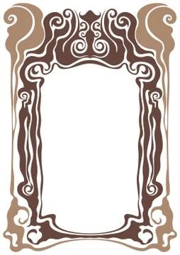 Decorative curved frame Stock Illustration