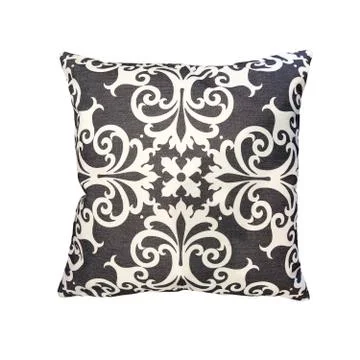 Decorative cushion with geometric pattern. Stock Photos