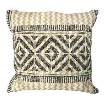 Decorative cushion with knitted pattern. Stock Illustration