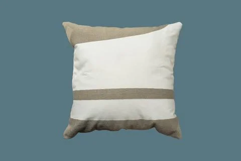 Decorative cushion with knitted pattern Foto stock