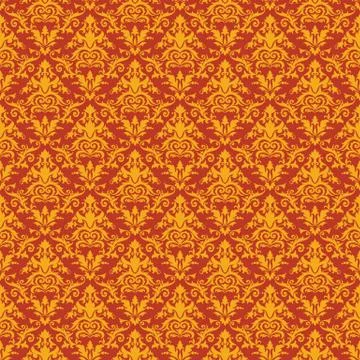 Decorative damask vector seamless pattern design Stock Illustration