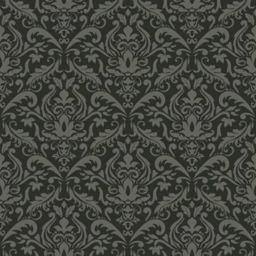 Decorative damask vector seamless pattern design Stock Illustration