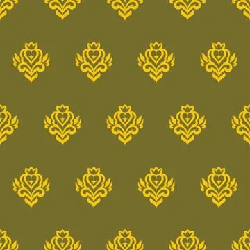 Decorative damask vector seamless pattern design 스톡 일러스트