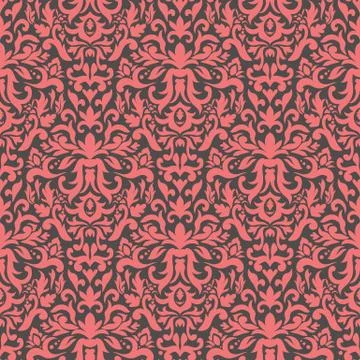 Decorative damask vector seamless pattern design Stock Illustration