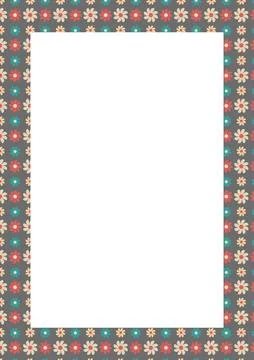 Decorative dark floral frame vector illustration with vintage flower accents. Illustrazione stock