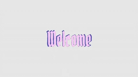 A decorative dark purple "Welcome" scribble text animation Stock Footage 318753440