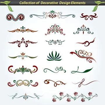 Decorative Design Elements Collection Stock Illustration