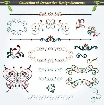 Decorative Design Elements Collection Stock Illustration