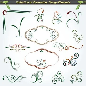 Decorative Design Elements Collection Stock Illustration