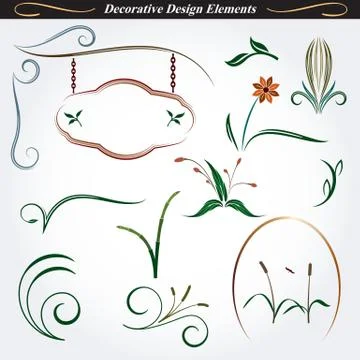 Decorative Design Elements Collection Stock Illustration