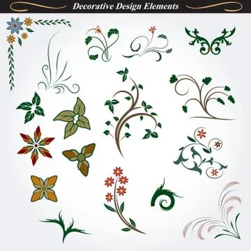 Decorative Design Elements Collection Stock Illustration