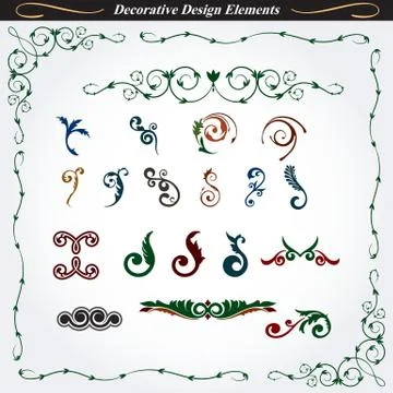 Decorative Design Elements Collection Illustrazione stock