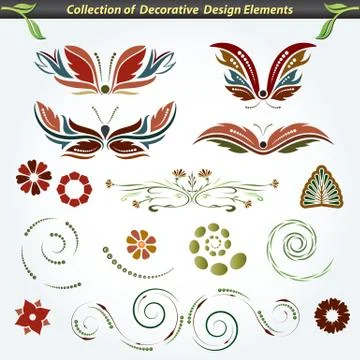 Decorative Design Elements Collection Stock Illustration