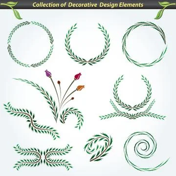 Decorative Design Elements Collection Stock Illustration