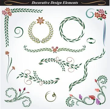 Decorative Design Elements Collection Stock Illustration