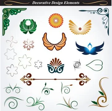 Decorative Design Elements Collection Stock Illustration