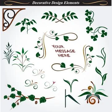 Decorative Design Elements Collection Stock Illustration