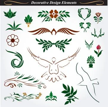 Decorative Design Elements Collection Stock Illustration