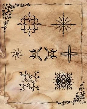 Decorative design elements grunge Decorative design elements over a grunge... Fotos Stock