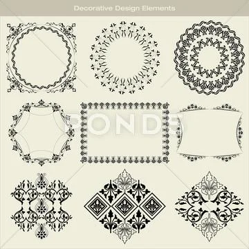 Decorative design elements Stock Illustration