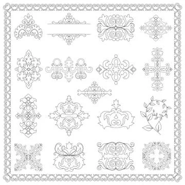 Decorative design elements (line) Stock Illustration