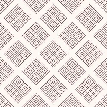 Decorative Diamond Seamless Pattern Vector on Isolated White Background Illustrazione stock