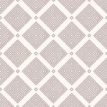 Decorative Diamond Seamless Pattern Vector on Isolated White Background Stock Illustration