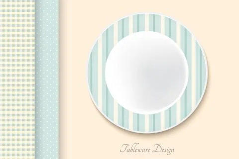 Decorative dishes template Stock Illustration