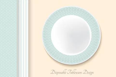 Decorative dishes template Stock Illustration