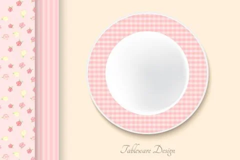 Decorative dishes template Stock Illustration