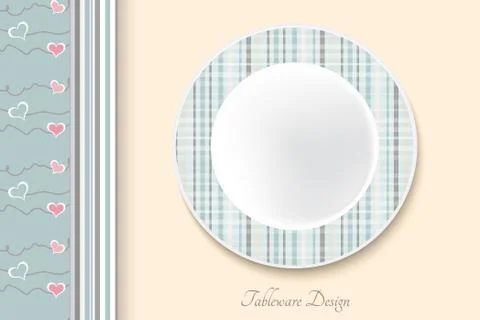 Decorative dishes template Stock Illustration