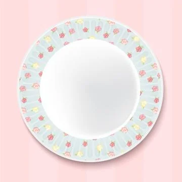 Decorative dishes template Illustrazione stock