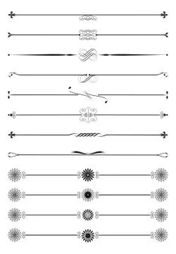 Decorative dividers Stock Illustration
