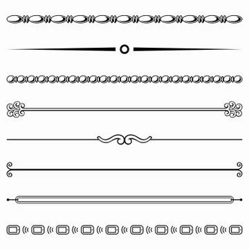Decorative dividers  Stock Illustration