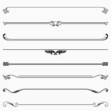 Decorative dividers Stock Illustration
