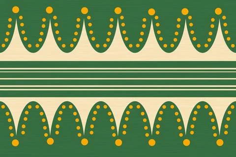 Decorative dotted pattern with curved lines in green and yellow Easter abst.. イラスト素材
