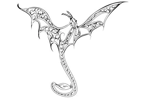 Decorative dragon Stock Illustration