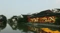 Decorative Dragon Sign Chinese Sight Tour Boat Passing Ship Ride People Nanjing HD Footage