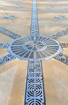 Decorative Drainage Grates Stock Photos