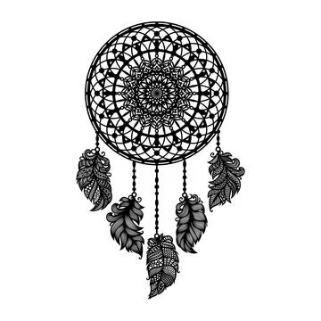 Decorative dream catcher.  Stock Illustration