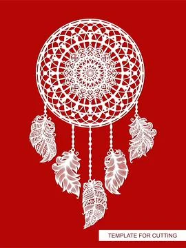 Decorative dream catcher.  Stock Illustration