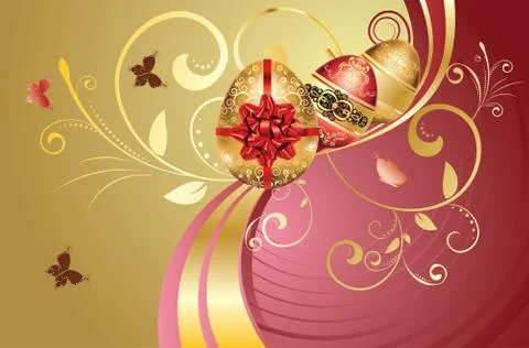 Decorative Easter Background Stock Illustration