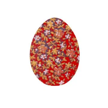 Decorative Easter egg. Image of an egg with floral ornament Stock Illustration