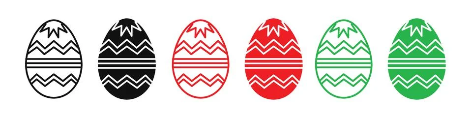 Decorative Easter Egg Ornament Icon for Traditional Festival Art 스톡 일러스트