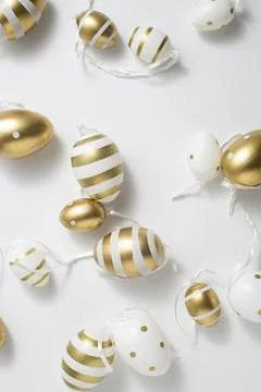 Decorative Easter eggs for decoration on a white background Stock Photos
