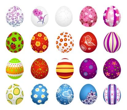 Decorative easter eggs Stock Illustration