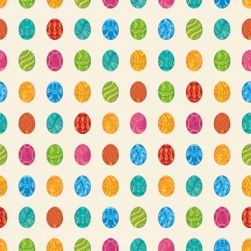 Decorative easter eggs pattern Stock Illustration