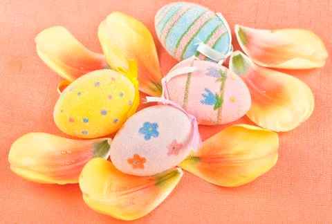 Decorative easter eggs Stock Photos