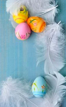 Decorative easter eggs Stock Photos